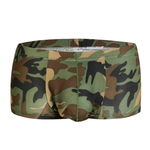 Men’s Camo Print Trunks With U Convex Front Pouch