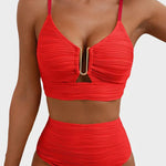 2 Piece Bikini Set U-Wire Cutout Swimsuit