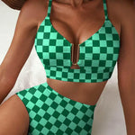 2 Piece Bikini Set U-Wire Cutout Swimsuit