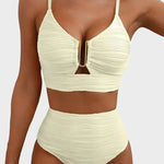2 Piece Bikini Set U-Wire Cutout Swimsuit