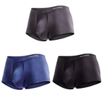 3 Pack Men's Double Pouch Underwear Separate Pouch Modal Trunks