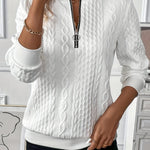 EMMA™ |  Elegant Quarter-Zip Sweater