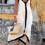 Cassidy | Island Style Lavechic Colorblock Midi Dress Look