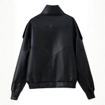 EMMA™ – Trendy Lychee Pattern Leather Jacket