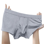 3 Pack Men's Solid Color Breathable Comfy Fabric Loose-Fit Soft Trunks