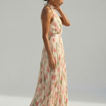 Merit | Halter Neck Floral Midi Dress