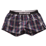 2 Pack Men's Trendy Plaid Design Zero-Irritation Cooling Airflow Supportive Boxers Shorts