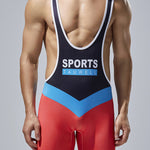 Men’s Vest Fitness Wrestling Singlet Bodysuit