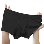 3 Pack Men's Solid Color Breathable Comfy Fabric Loose-Fit Soft Trunks