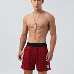 Men's Mesh-Lined Double-Layer Sports Fitness Breathable Sweat-Wicking Quick-Dry Shorts