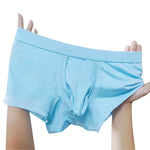 3 Pack Men's Solid Color Breathable Comfy Fabric Loose-Fit Soft Trunks