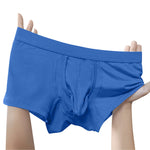 3 Pack Men's Solid Color Breathable Comfy Fabric Loose-Fit Soft Trunks