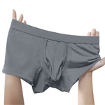 3 Pack Men's Solid Color Breathable Comfy Fabric Loose-Fit Soft Trunks