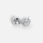 Polished Silver Oval Earrings