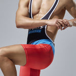 Men’s Vest Fitness Wrestling Singlet Bodysuit