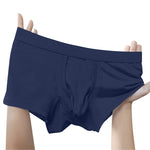 3 Pack Men's Solid Color Breathable Comfy Fabric Loose-Fit Soft Trunks