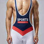 Men’s Vest Fitness Wrestling Singlet Bodysuit