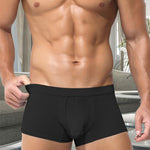 3 Pack Men's Solid Color Breathable Comfy Fabric Loose-Fit Soft Trunks