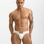 2 Pack Men's U-Pouch Design Metal-Clasp Thin Briefs