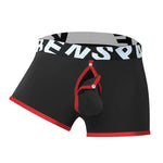 2 Pack Men's Sexy Modal Trunks with Open Front & Back and Removable Pouch