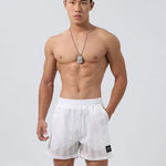 Men's Mesh-Lined Double-Layer Sports Fitness Breathable Sweat-Wicking Quick-Dry Shorts