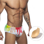 Graffiti Cushioned Men's Swimsuit Briefs