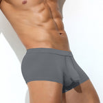 3 Pack Men's Solid Color Breathable Comfy Fabric Loose-Fit Soft Trunks