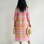 Sybella | Easy Drape Stripe Midi Dress