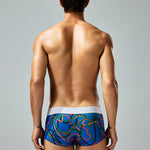 2 Pack Men's Comfortable Breathable Messy Lines Polyester Boxer Briefs
