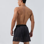 Men's Mesh-Lined Double-Layer Sports Fitness Breathable Sweat-Wicking Quick-Dry Shorts