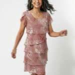 Abigail | Soft Motif Tier Knee Length Dress