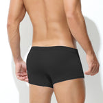 3 Pack Men's Solid Color Breathable Comfy Fabric Loose-Fit Soft Trunks