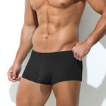 3 Pack Men's Solid Color Breathable Comfy Fabric Loose-Fit Soft Trunks
