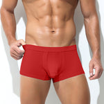 3 Pack Men's Solid Color Breathable Comfy Fabric Loose-Fit Soft Trunks