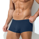 3 Pack Men's Solid Color Breathable Comfy Fabric Loose-Fit Soft Trunks