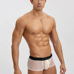 2-Pack Men's Breathable Mesh Ice Silk U-convex Low Waist Boxer Briefs