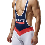 Men’s Vest Fitness Wrestling Singlet Bodysuit