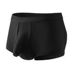 3 Pack Men's Solid Color Breathable Comfy Fabric Loose-Fit Soft Trunks
