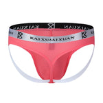 3 Pack Men's Mesh Thong with Stretch & Breathable 3D Support Pouch