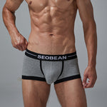 2 Pack Men's Stretch Cotton Breathable Colourway Contrast Trunks
