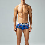 2 Pack Men's Comfortable Breathable Messy Lines Polyester Boxer Briefs