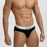 2-Pack Men's Threaded Design Breathable Comfort Low-Rise Thin U-convex Briefs