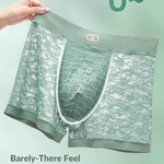 Men's Mid-Rise Sexy Seamless Lace Trunks