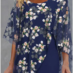 Klara | Floral Cape Dress