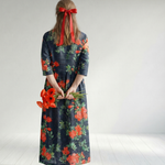Belinda | Calm Drape Floral Midi Dress
