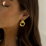 Graceful Gold Linked Knot Earrings