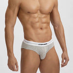 2-Pack Men's Threaded Design Breathable Comfort Low-Rise Thin U-convex Briefs