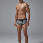 2 Pack Men's Stretch Cotton Breathable Colourway Contrast Trunks