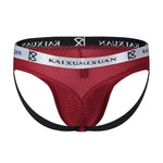3 Pack Men's Mesh Thong with Stretch & Breathable 3D Support Pouch