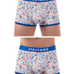 2 Pack Men's Colorful Printed Polyester Comfortable Breathable Trunks